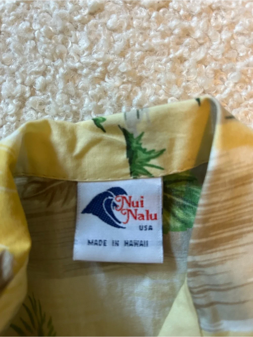 Tropical Yellow Kids short Set with Floral Palm Print Hawaii